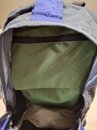 Mochila The North Face azul y gris