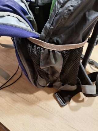 Mochila The North Face azul y gris