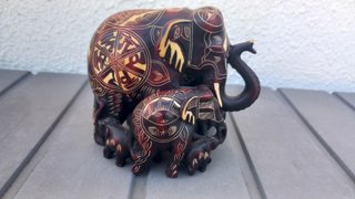 Elefante Nepalí de la Suerte Talla Madera