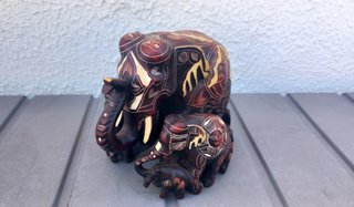 Elefante Nepalí de la Suerte Talla Madera