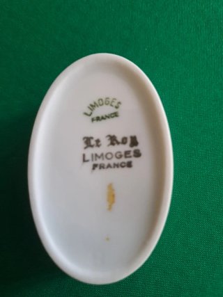 Scatolina Limoges in ceramica con fiori