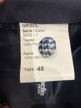 Chaleco de vestir azul y blanco