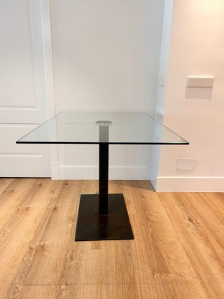 Mesa cristal ONDARRETA metal forja.