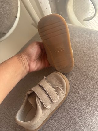 Zapatos barefoot piel beige talla 21
