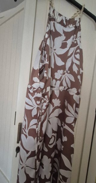 Mono Zara Estampado Marrón y Blanco