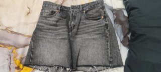 Pantalón corto vaquero mujer gris