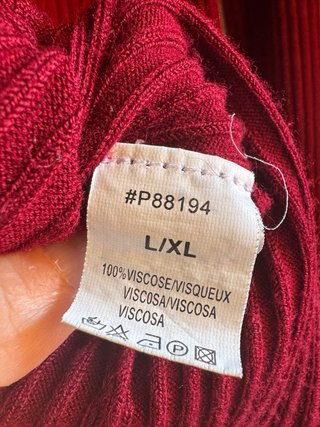 Jersey burdeos manga larga