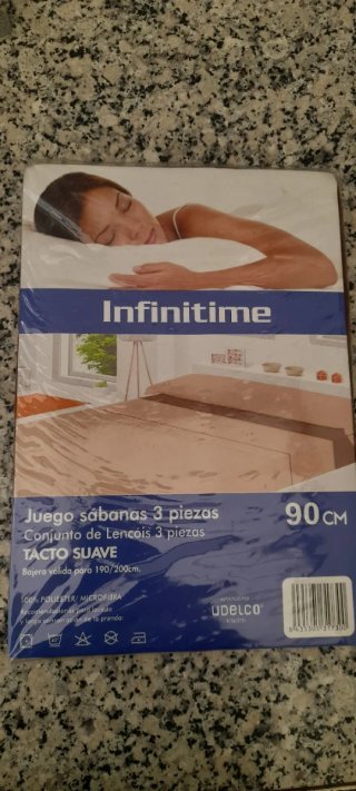 Sábanas 90cm poliéster beige sin estrenar