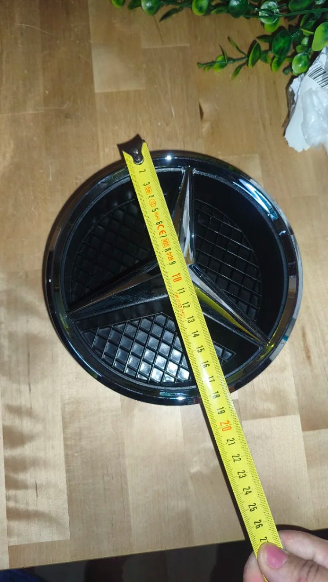 Emblema Estrella Parrilla Mercedes Negra