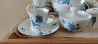 Juego de café Porcelanas Bidasoa azul y blanco