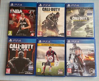 Pack 6 Juegos PS4: Call of Duty, FIFA, NBA, Battle