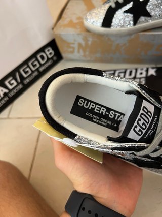 Golden Goose Superstar Glitter Argento N.39