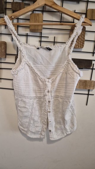 Top Zara blanco tirantes