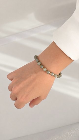 Pulsera Artesanal Labradorita Natural 6mm