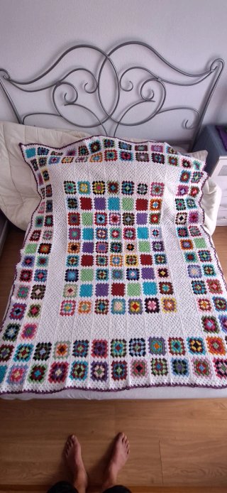 Manta Crochet Hecha a Mano