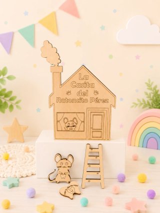 Casita Ratoncito Pérez Madera regalos infantiles