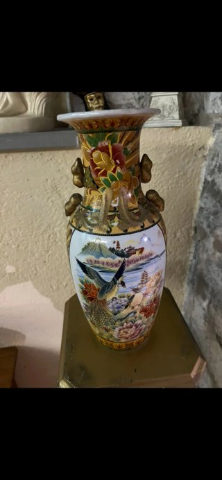 Vaso Porcellana Orientale Decorato
