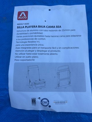 Silla de playa baja plegable