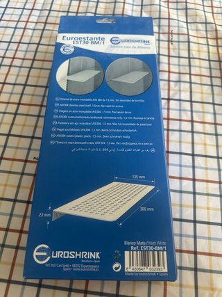 Repisa de baño metálica blanca