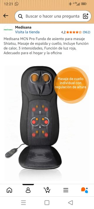 Asiento Masaje Medisana MCN Pro Shiatsu