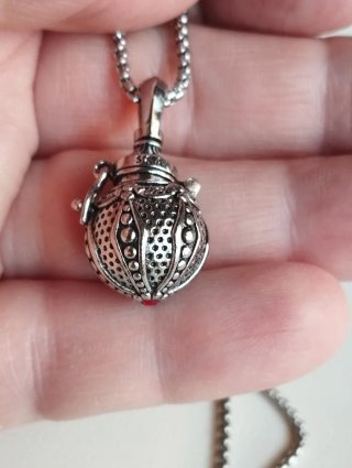 Collana ciondolo ampolla aromaterapia aprile