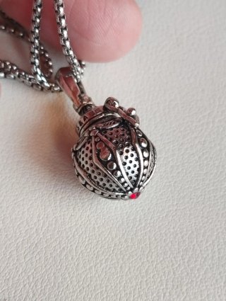 Collana ciondolo ampolla aromaterapia aprile