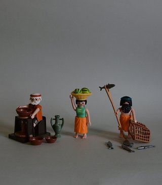 Playmobil Alfarero Campesina Pescador Belén