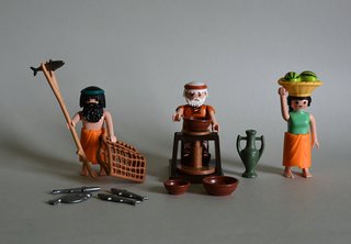 Playmobil Alfarero Campesina Pescador Belén