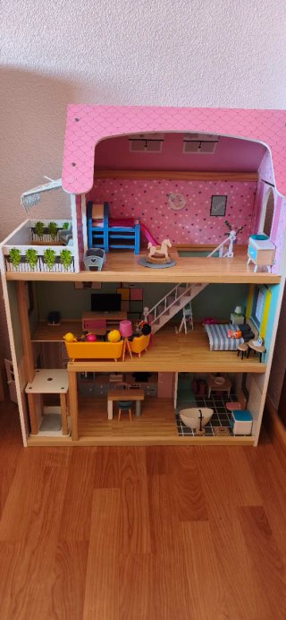 Casa de muñecas de madera XXL