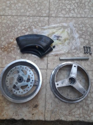 Ruedas minimoto con disco y piñón