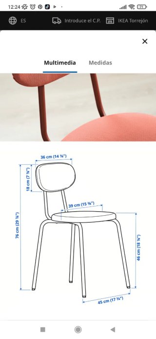 Mesa de cocina y 2 sillas