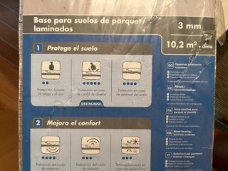 Base para suelo laminado 3mm