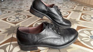 Zapatos mujer Derby Le Bohémien k403 cuero negro