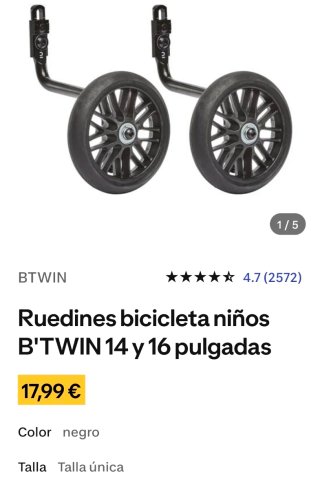 Ruedines Bicicleta Niños