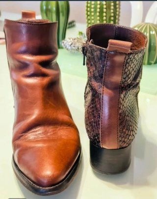 Botines Wonders Piel Marrón T.36