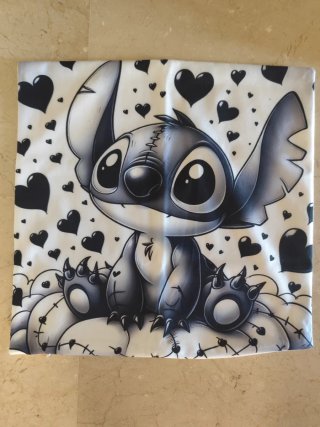 Cojín Decorativo Stitch Corazones