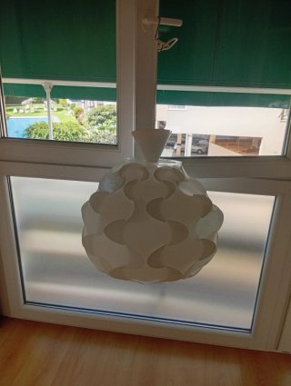 Lámpara de fibra blanca para salón