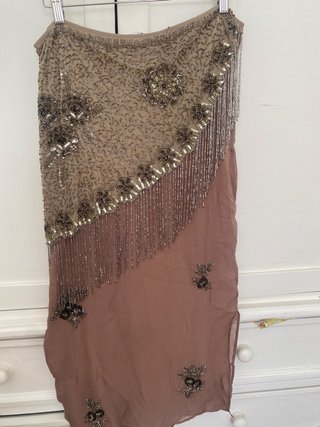 Falda Pareo Zara L Abalorios