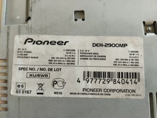 Radio CD MP3 WMA Pioneer DEH-2900MP