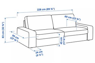 Sofá KIVIK 3 plazas gris antracita