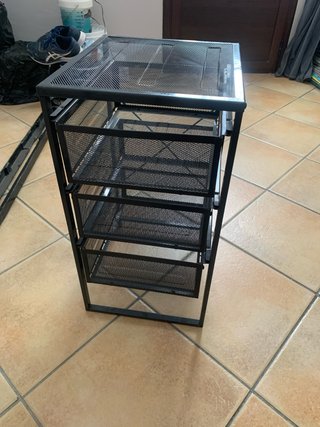 Cajonera organizadora metálica negra