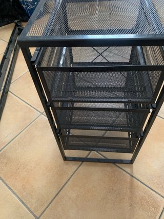 Cajonera organizadora metálica negra