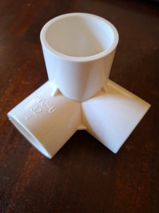 Codo PVC-U 3 vías 32mm