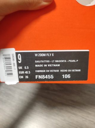 Zapatillas Nike Zoom Fly 6 Talla 40.5 Nuevas