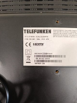 Telefunken TV Full HD HDMI TDT Negro