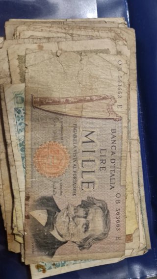 Billetes italianos Mille Lire