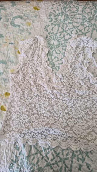 Top encaje blanco Stradivarius