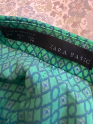Pantalón fluido Zara verde