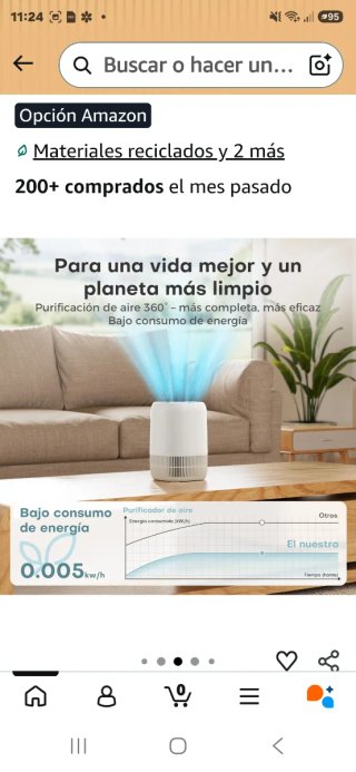 Purificador de aire blanco y azul