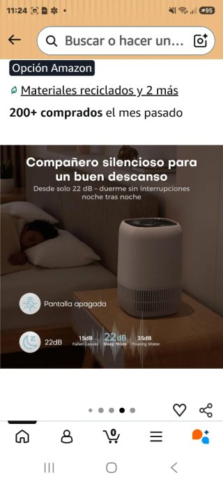 Purificador de aire blanco y azul